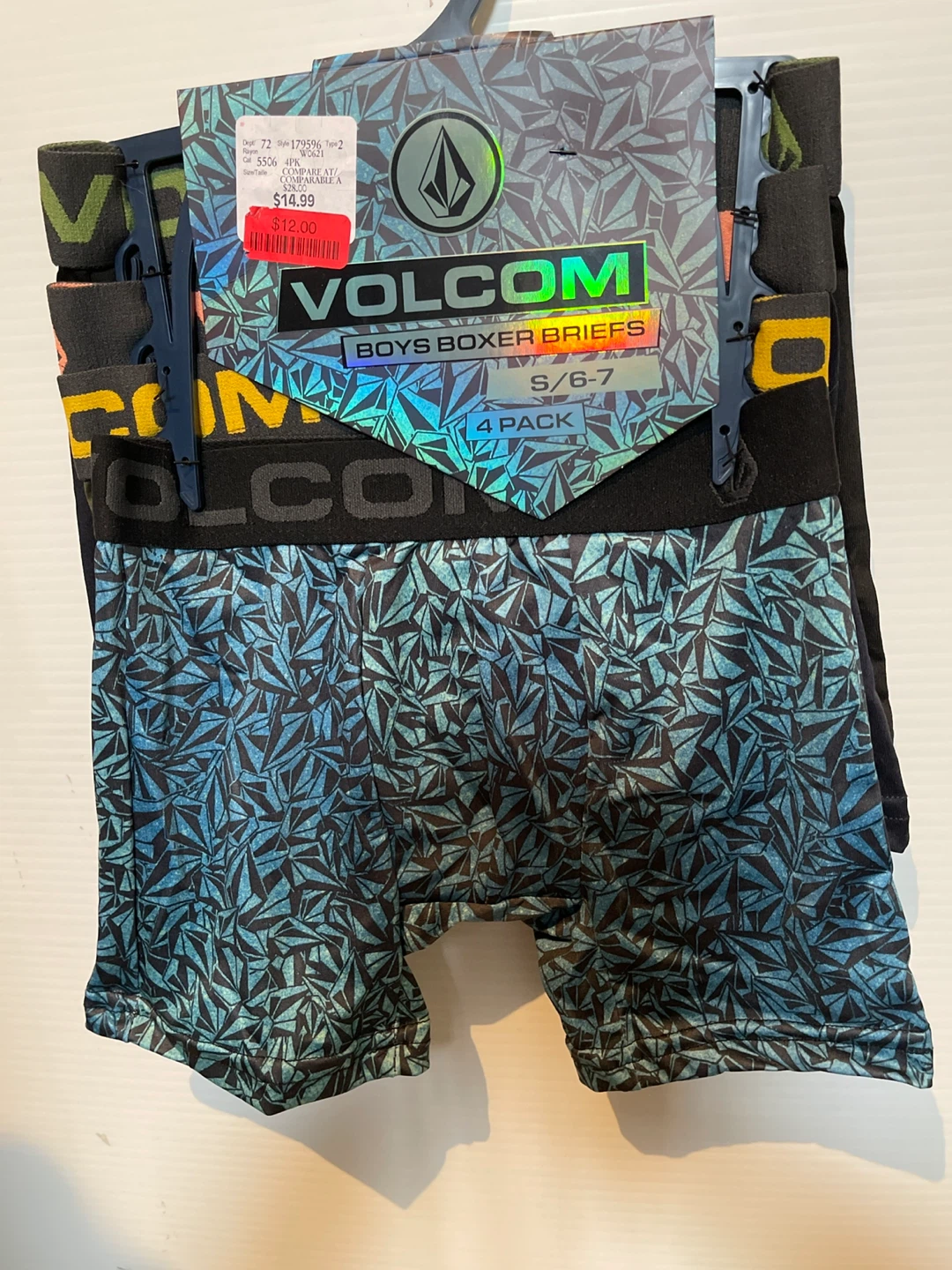 Volcom Boys Boxer Briefs - 4 Pack, Size S/6-7 - photo 2