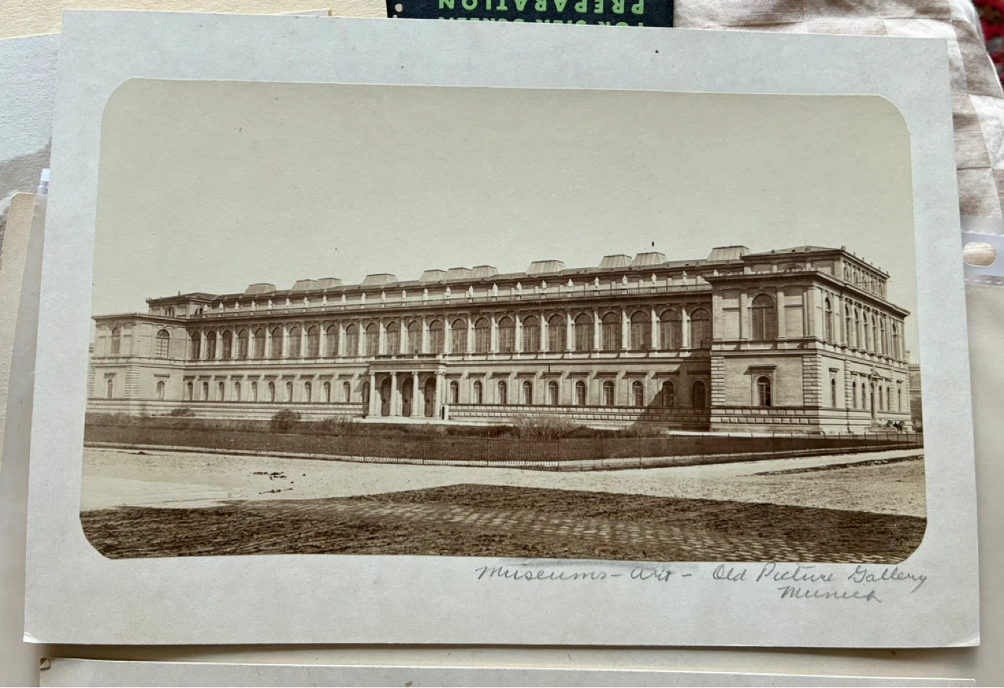 $15 antique  photo 1800s albumen art gallery Munich Germany - photo 2