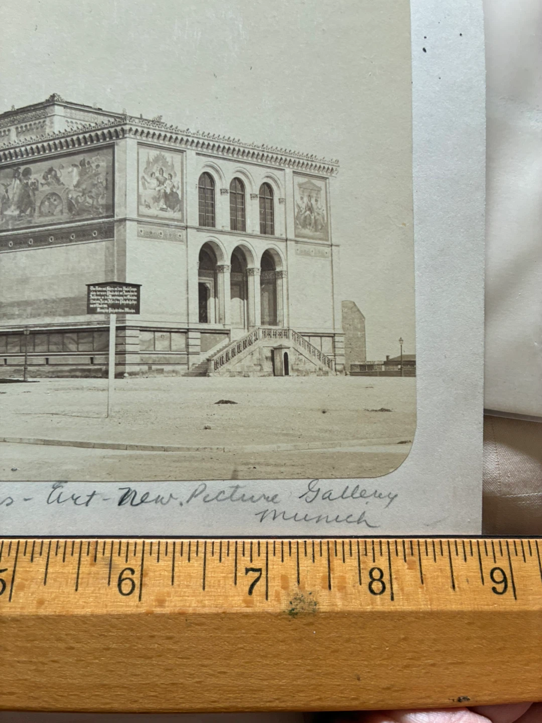 $15 antique  photo 1800s albumen art gallery Munich Germany - photo 4