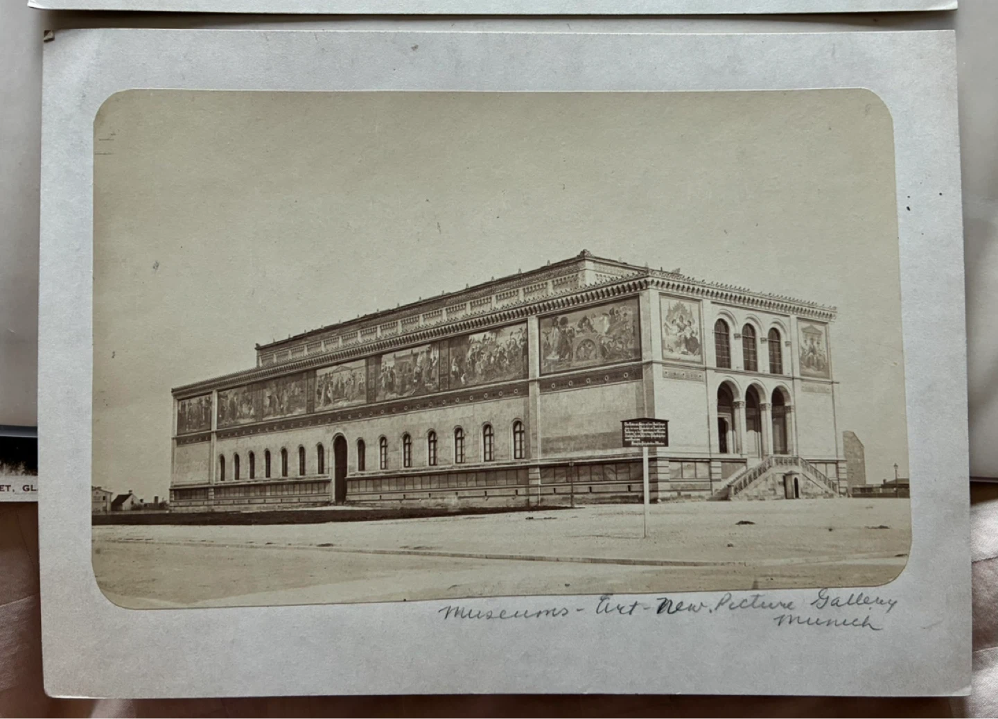 $15 antique  photo 1800s albumen art gallery Munich Germany
