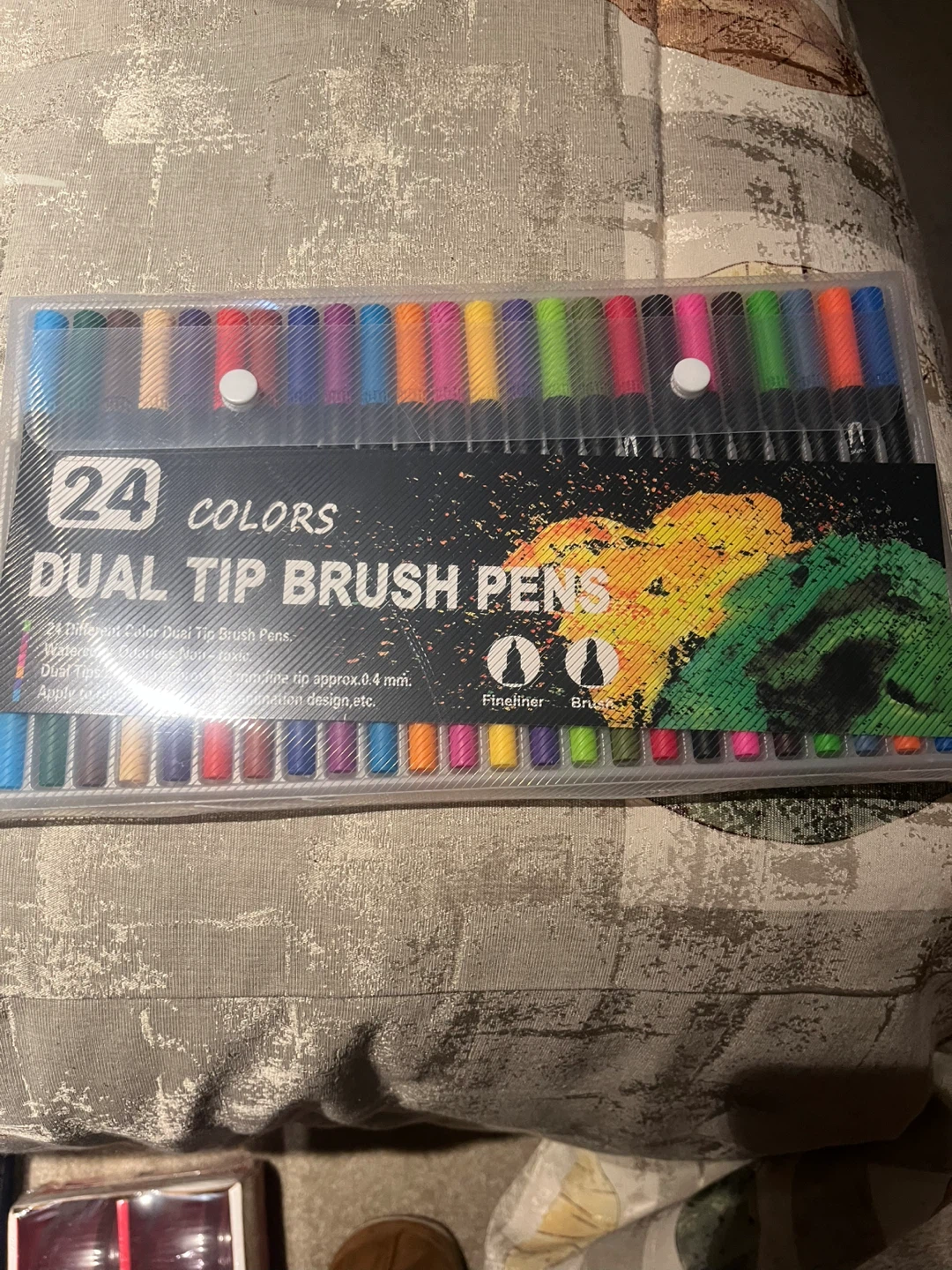 24 Colors Dual Tip Brush Pens