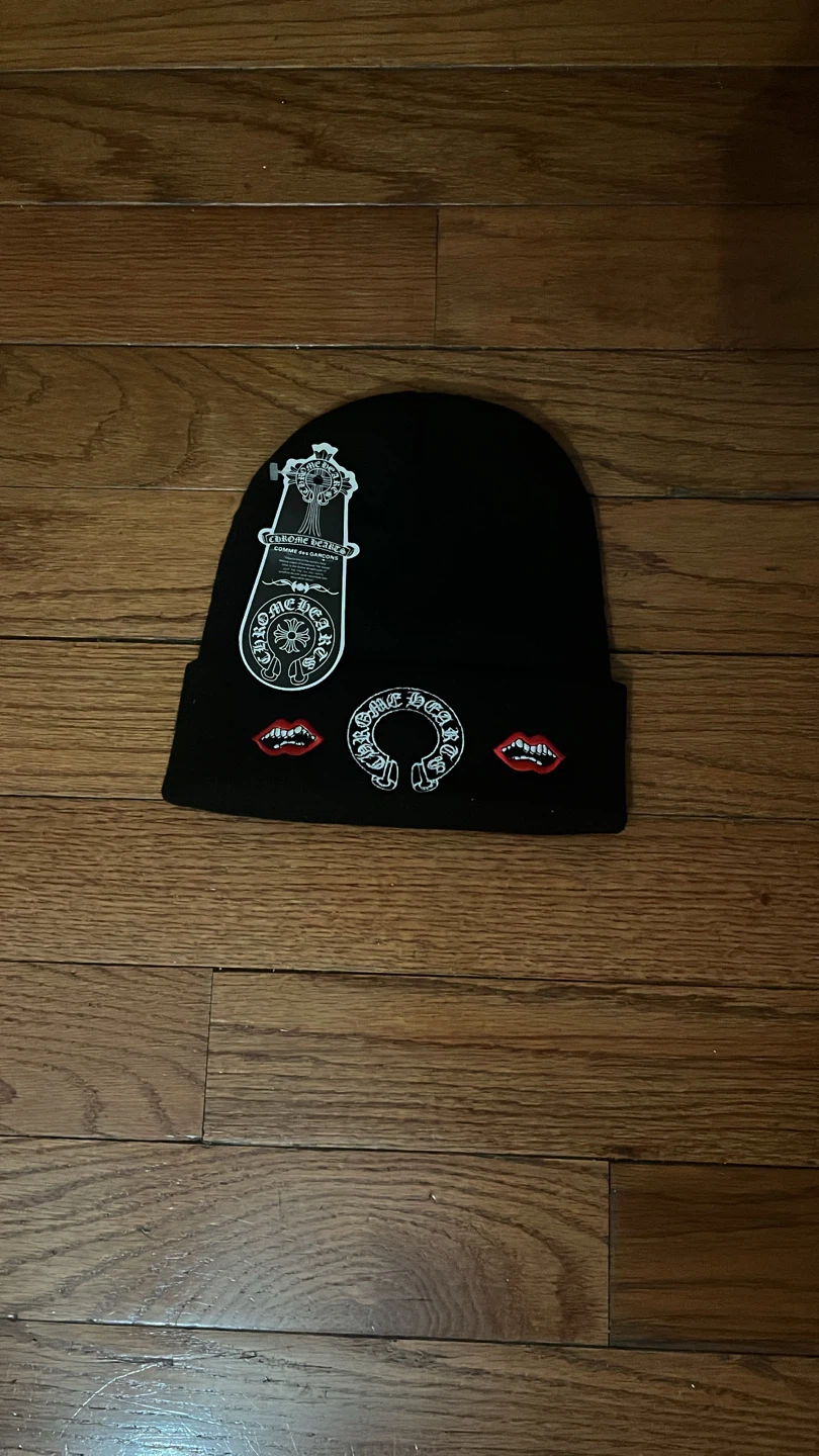 Chrome Hearts Black Beanie with Embroidered Logo - photo 3