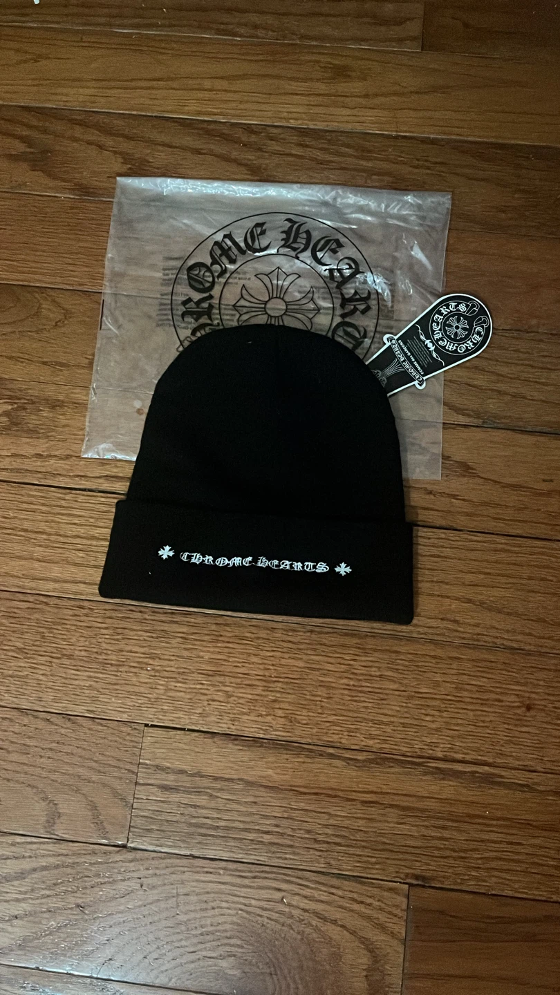 Chrome Hearts Black Beanie with Embroidered Logo - photo 2