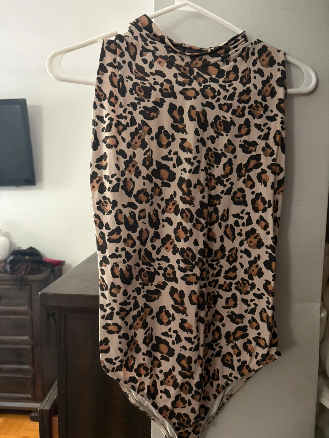 ZARA Leopard Print Bodysuit - Size M