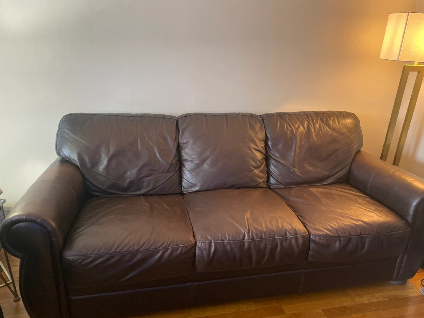Raymour & Flanigan brown  Leather Sleeper sofa