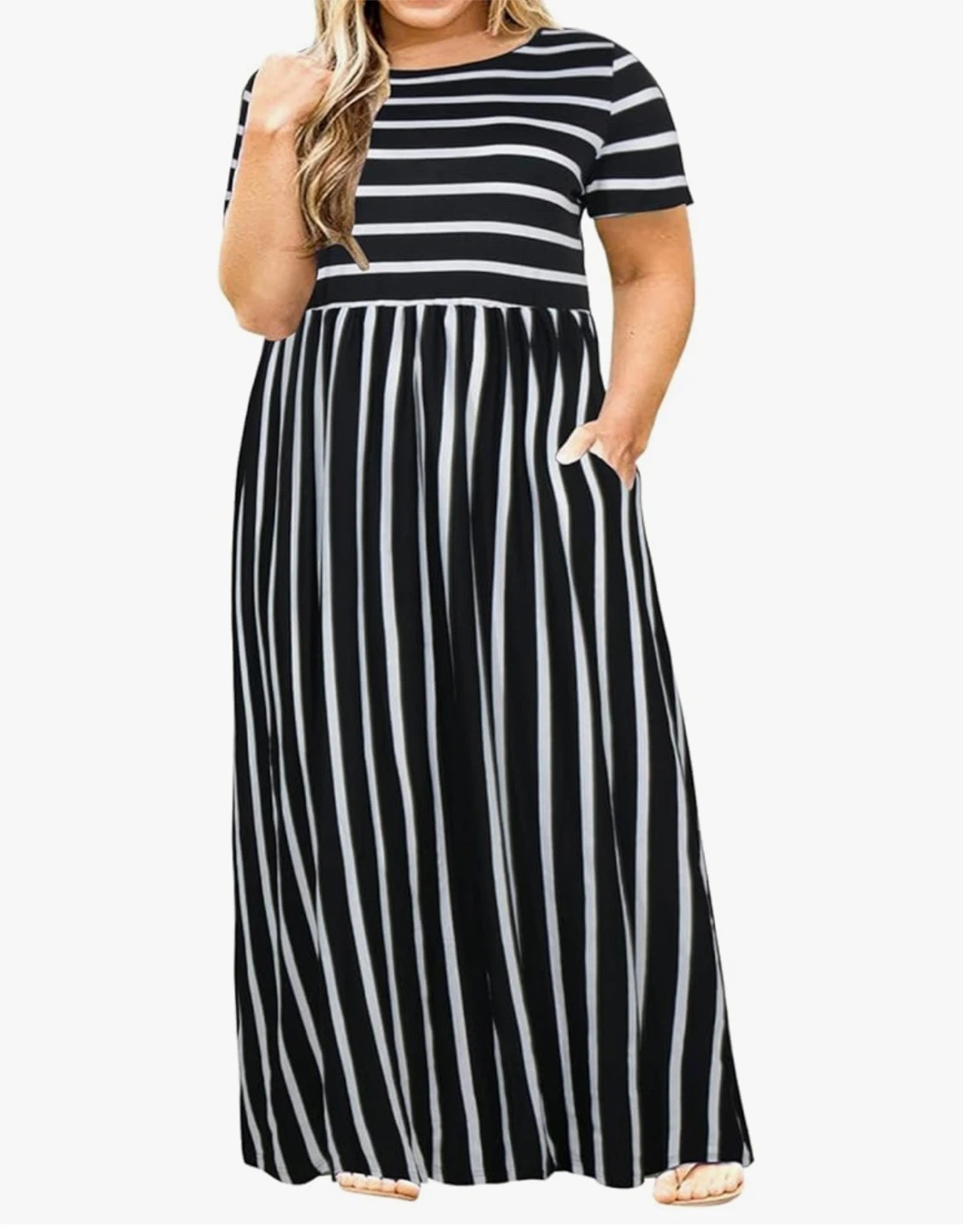 Nemidor Plus Size Striped Maxi Dress - photo 2