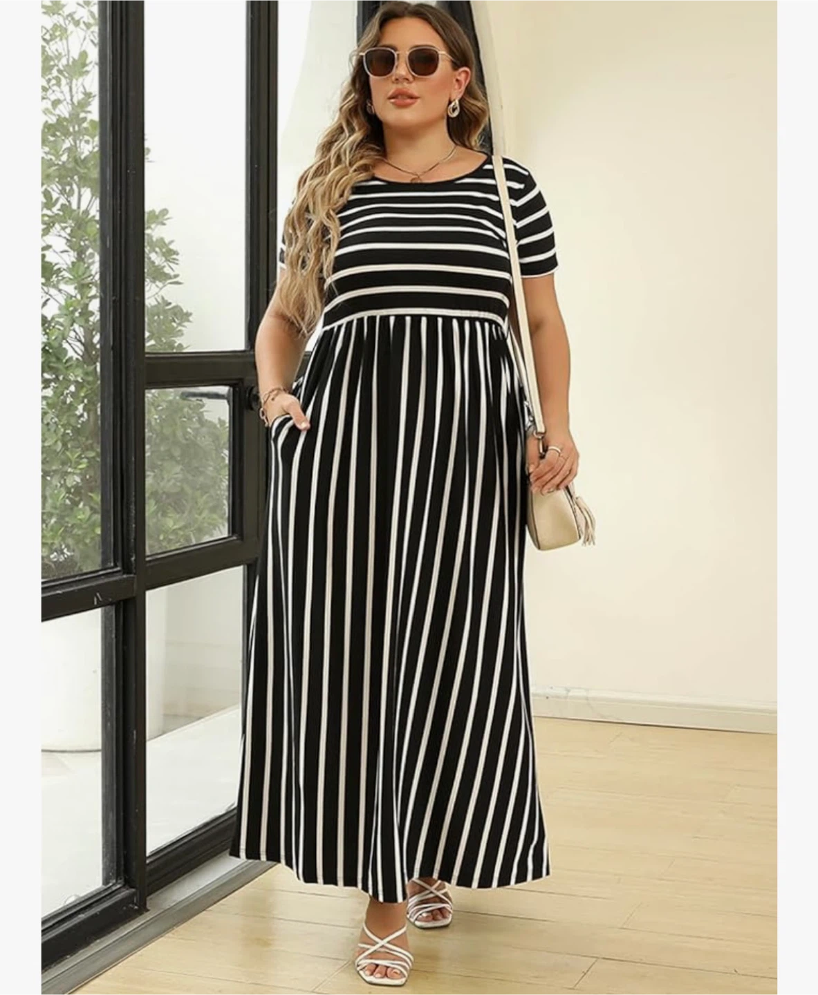 Nemidor Plus Size Striped Maxi Dress - photo 3