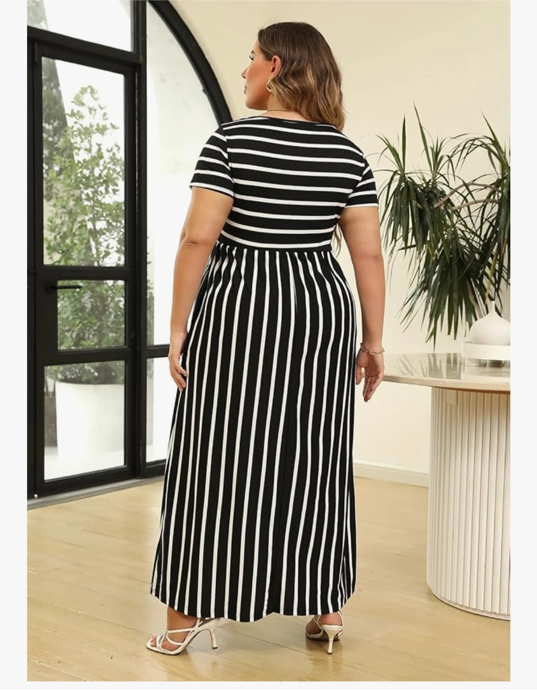 Nemidor Plus Size Striped Maxi Dress - photo 5