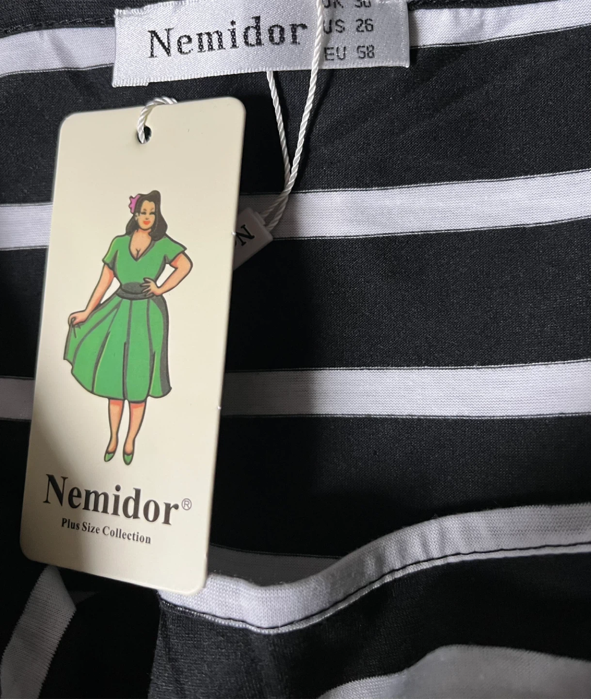 Nemidor Plus Size Striped Maxi Dress