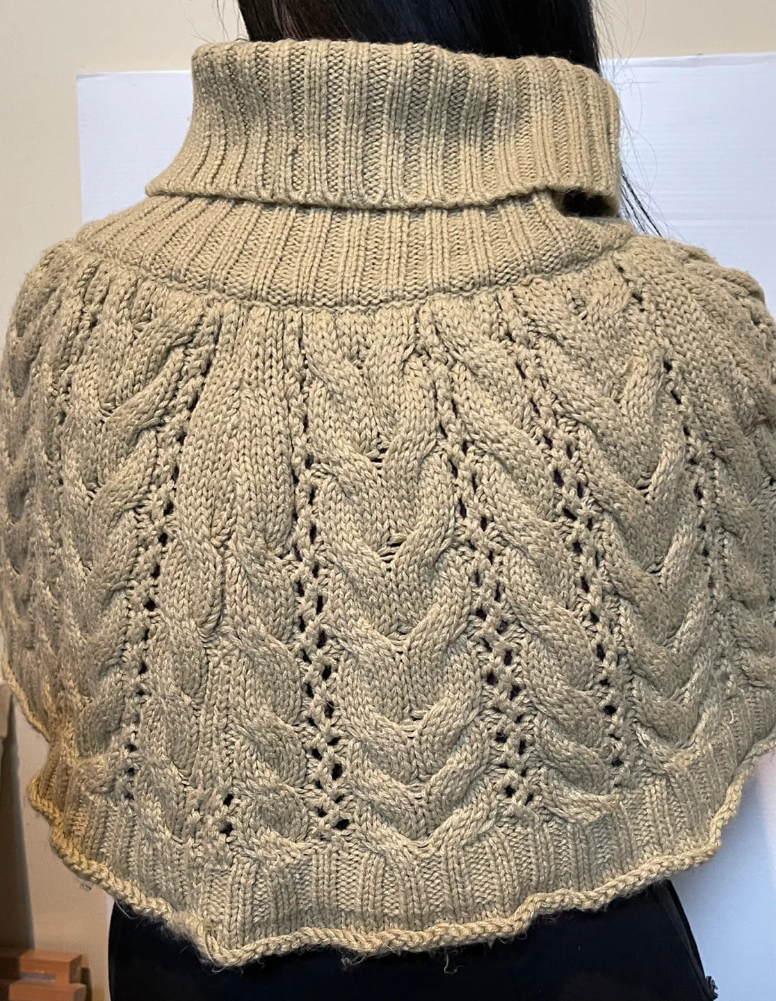 Luxa Cable Knit Poncho Sweater - photo 3