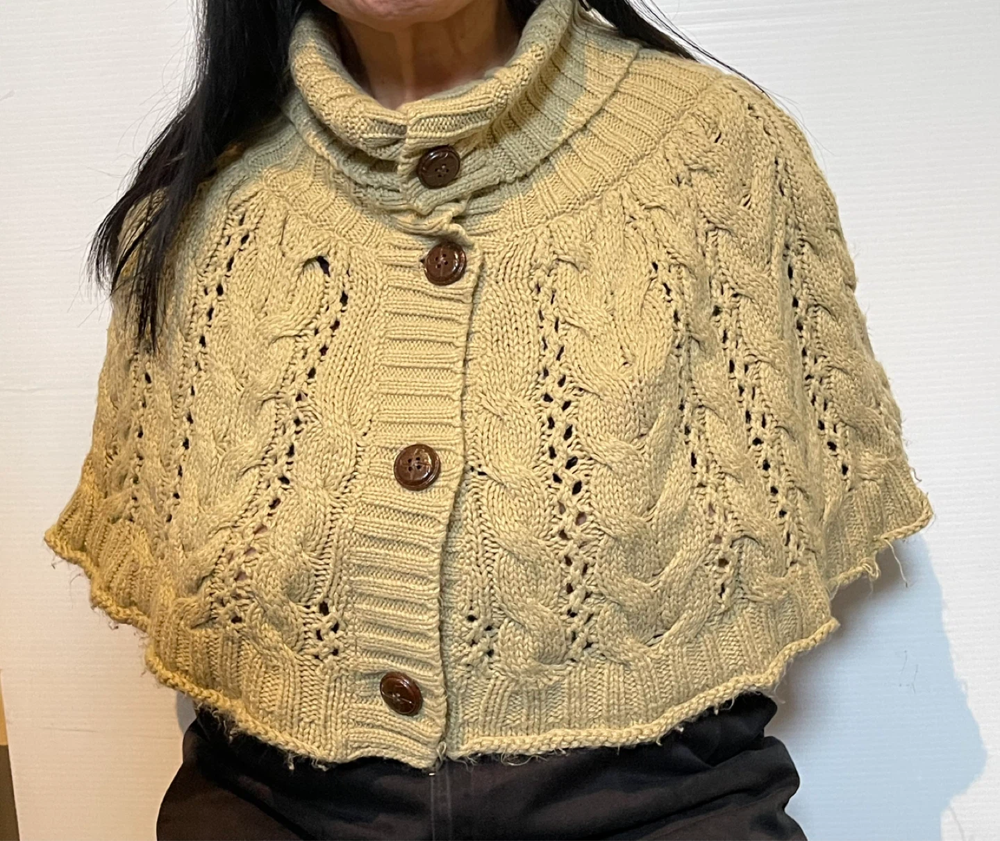 Luxa Cable Knit Poncho Sweater - photo 2