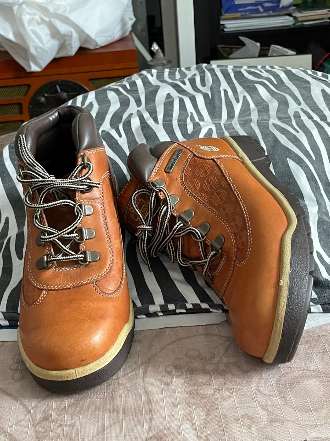 Timberland Brown Leather Lace-Up Boots