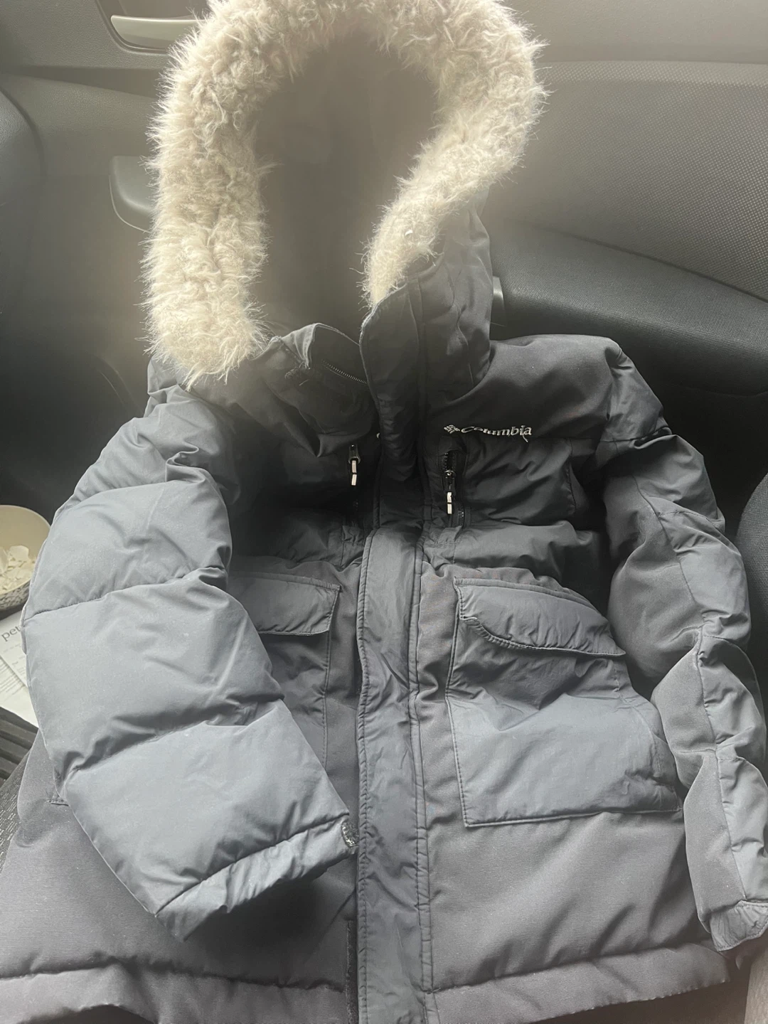Kids’ Columbia Winter Jacket with Fur Hood