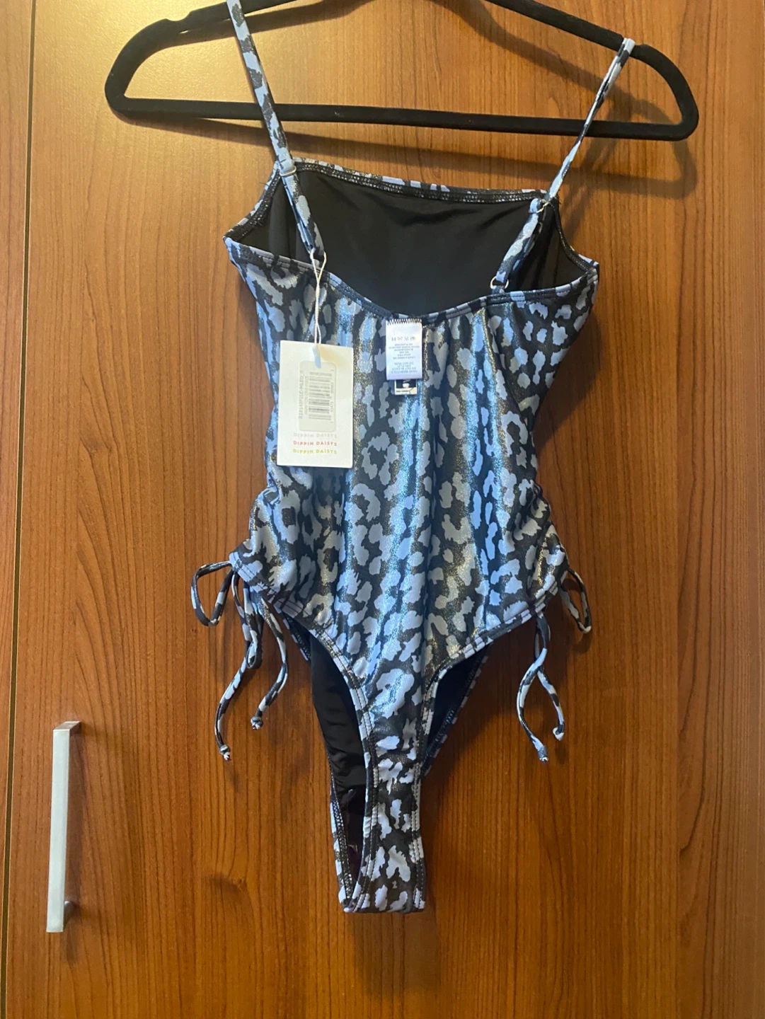 Black & Silver Leopard Print One-Piece Swimsuit - photo 3