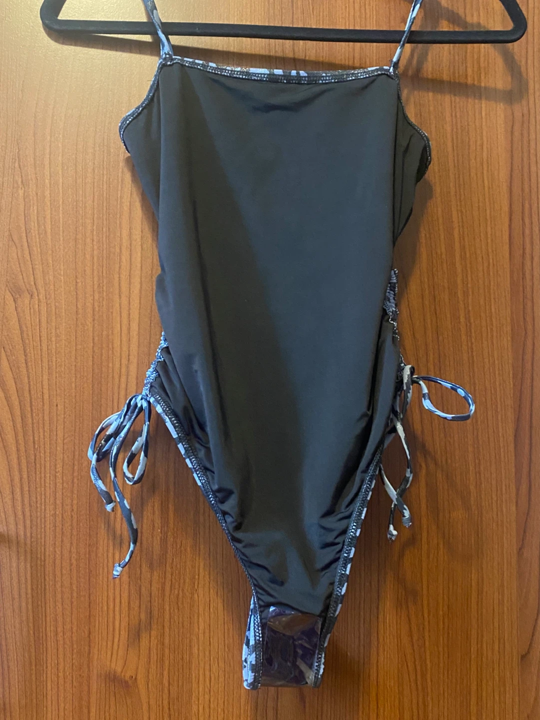 Black & Silver Leopard Print One-Piece Swimsuit - photo 4