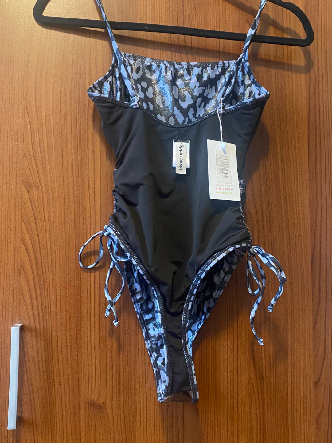 Black & Silver Leopard Print One-Piece Swimsuit - photo 5