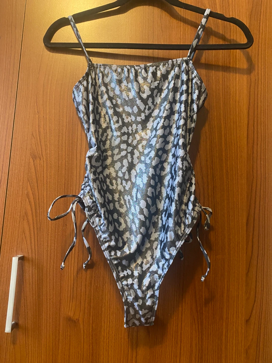 Black & Silver Leopard Print One-Piece Swimsuit - photo 2