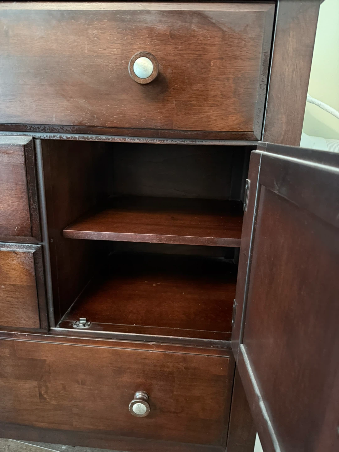 Dark Wood Dresser with Mirror - photo 4
