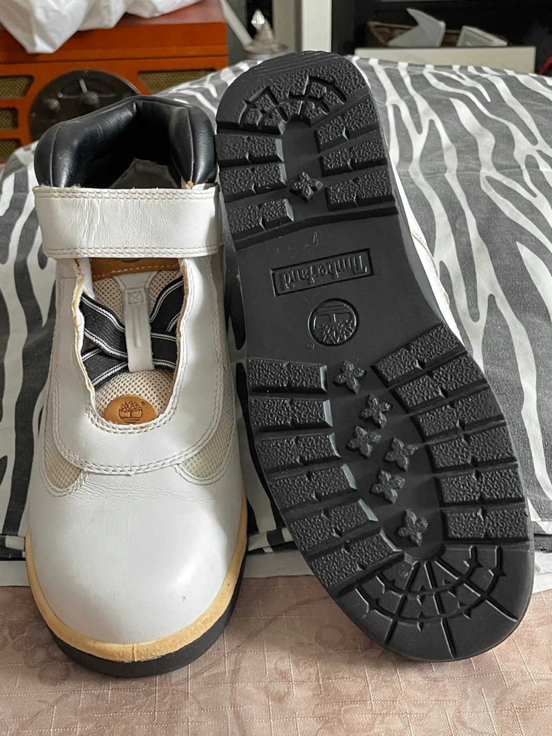 Timberland White Leather Boots