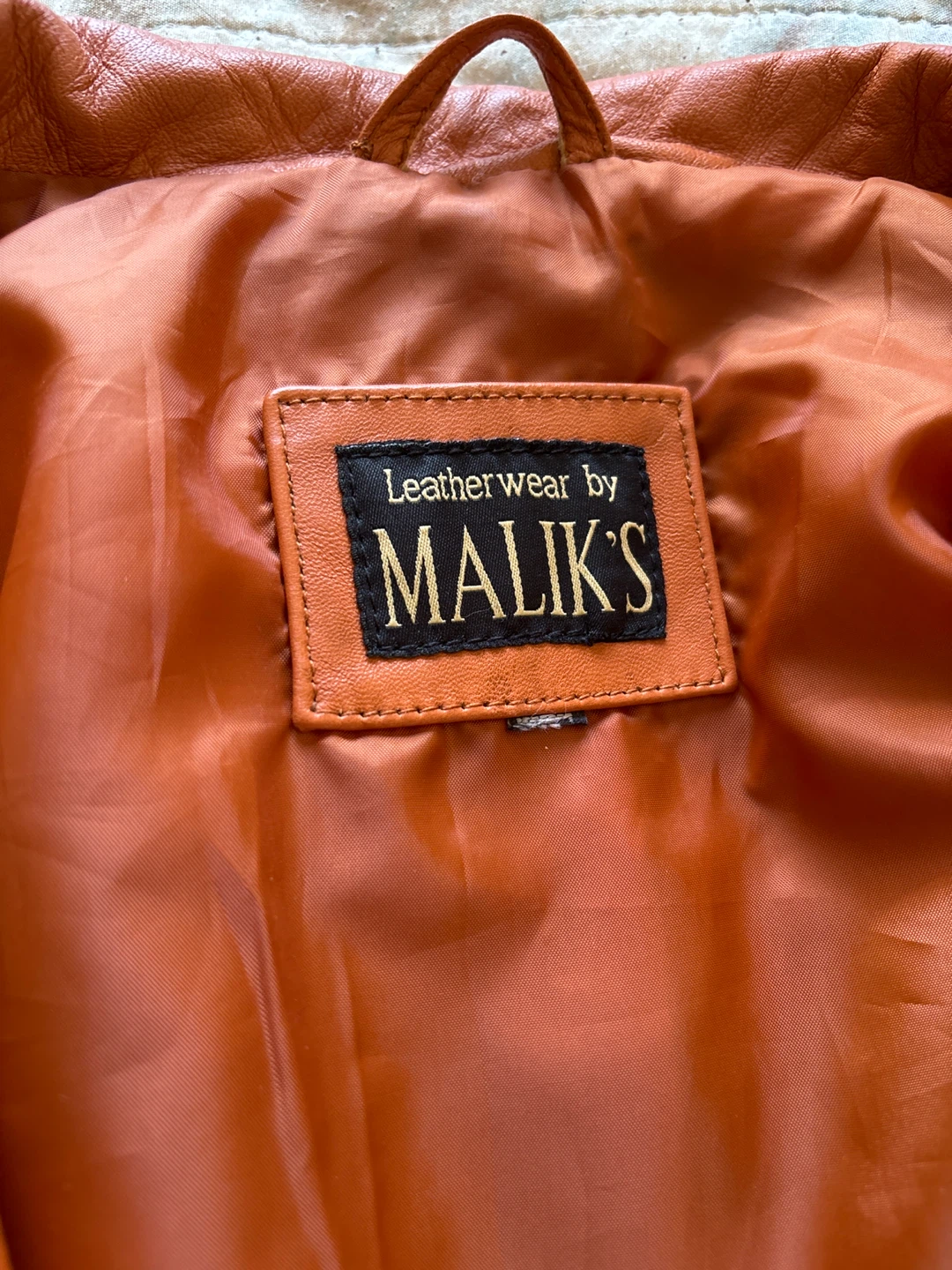 MALIK'S Leather Jacket - Orange - photo 2