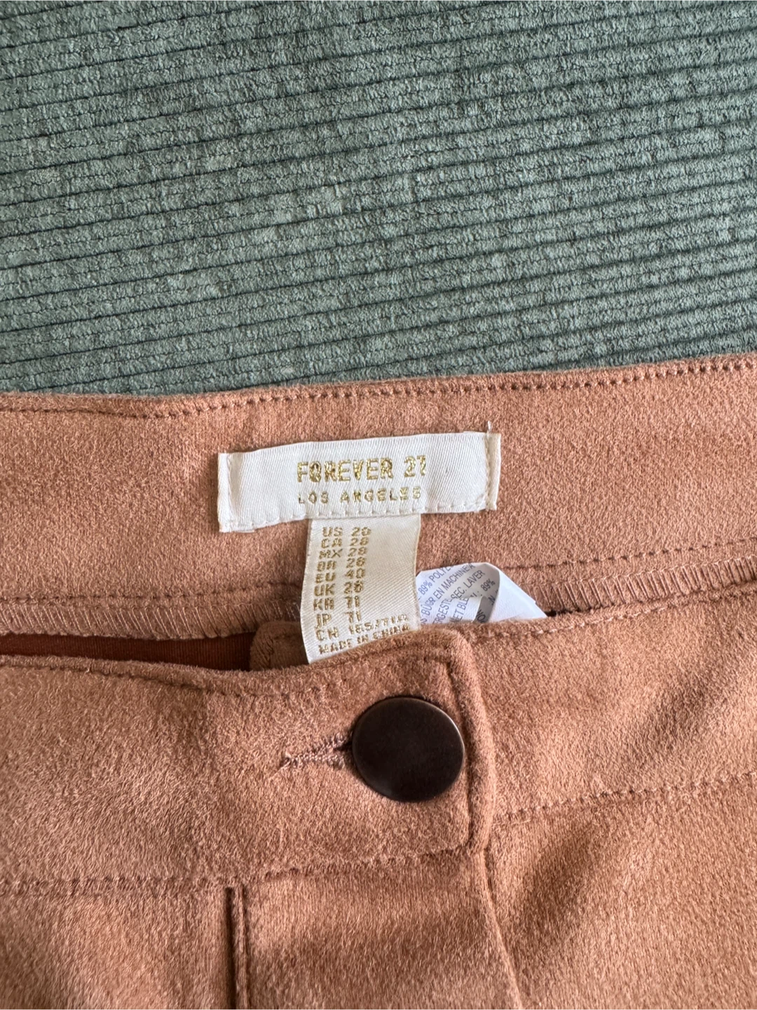 Forever 21 Brown Suede Button-Front A-Line Skirt - photo 3