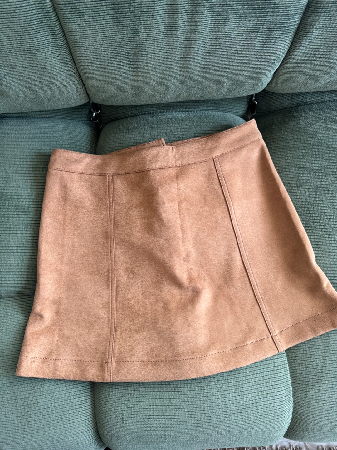 Forever 21 Brown Suede Button-Front A-Line Skirt - photo 2