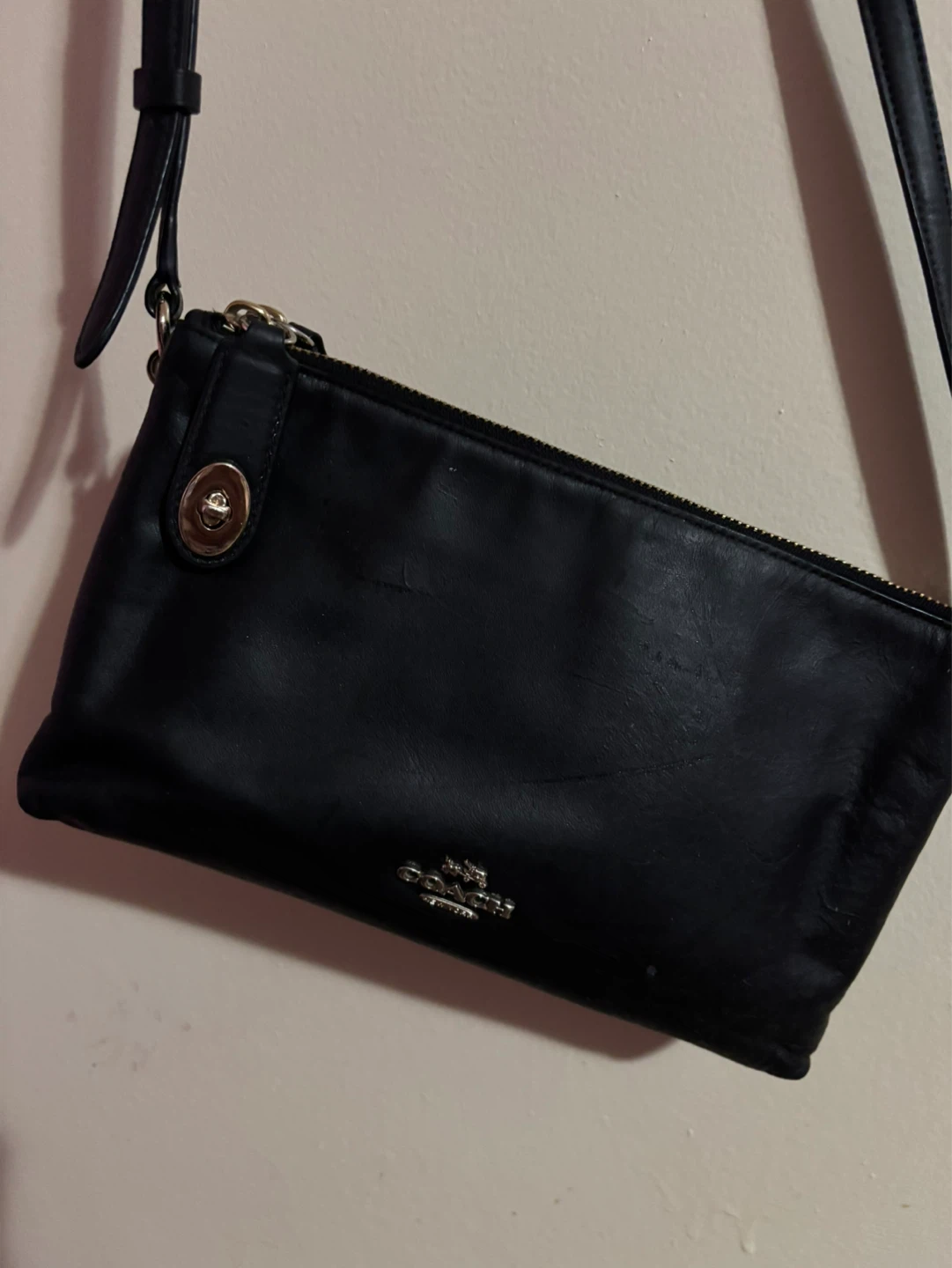 Coach Black Leather Crossbody Bag