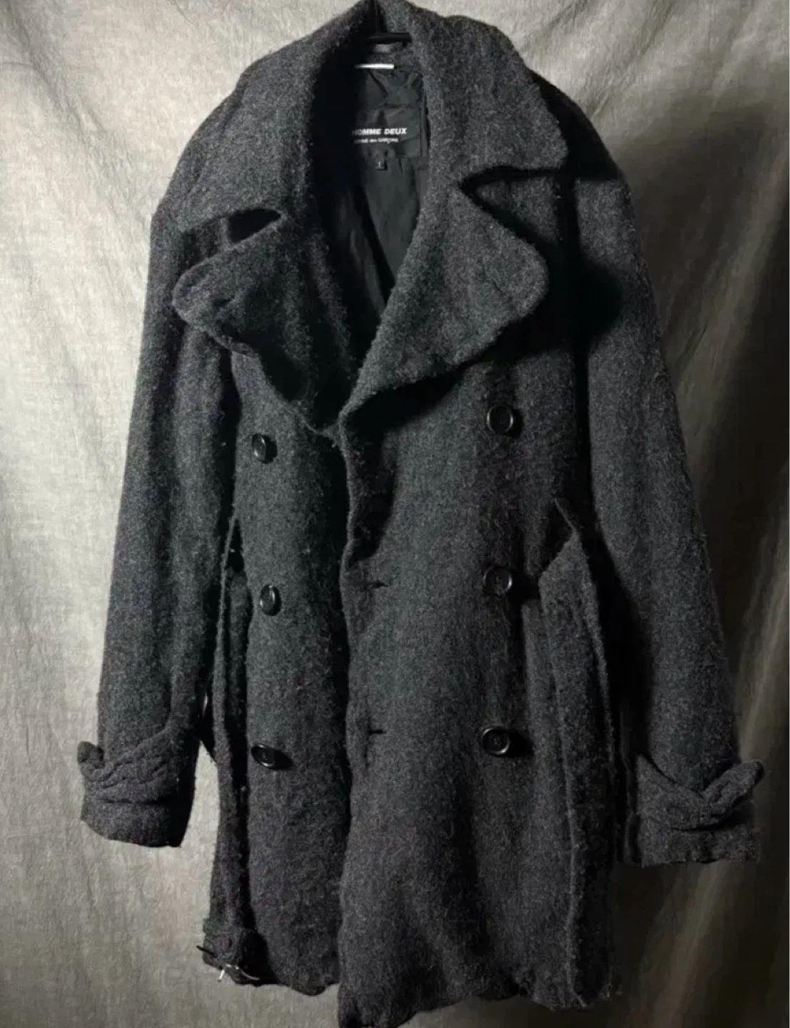 Comme des Garçons Homme Deux Double-Breasted Wool Coat - Size S