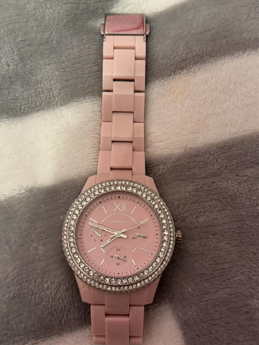 Fossil Pink Watch with Rhinestone Bezel - photo 4