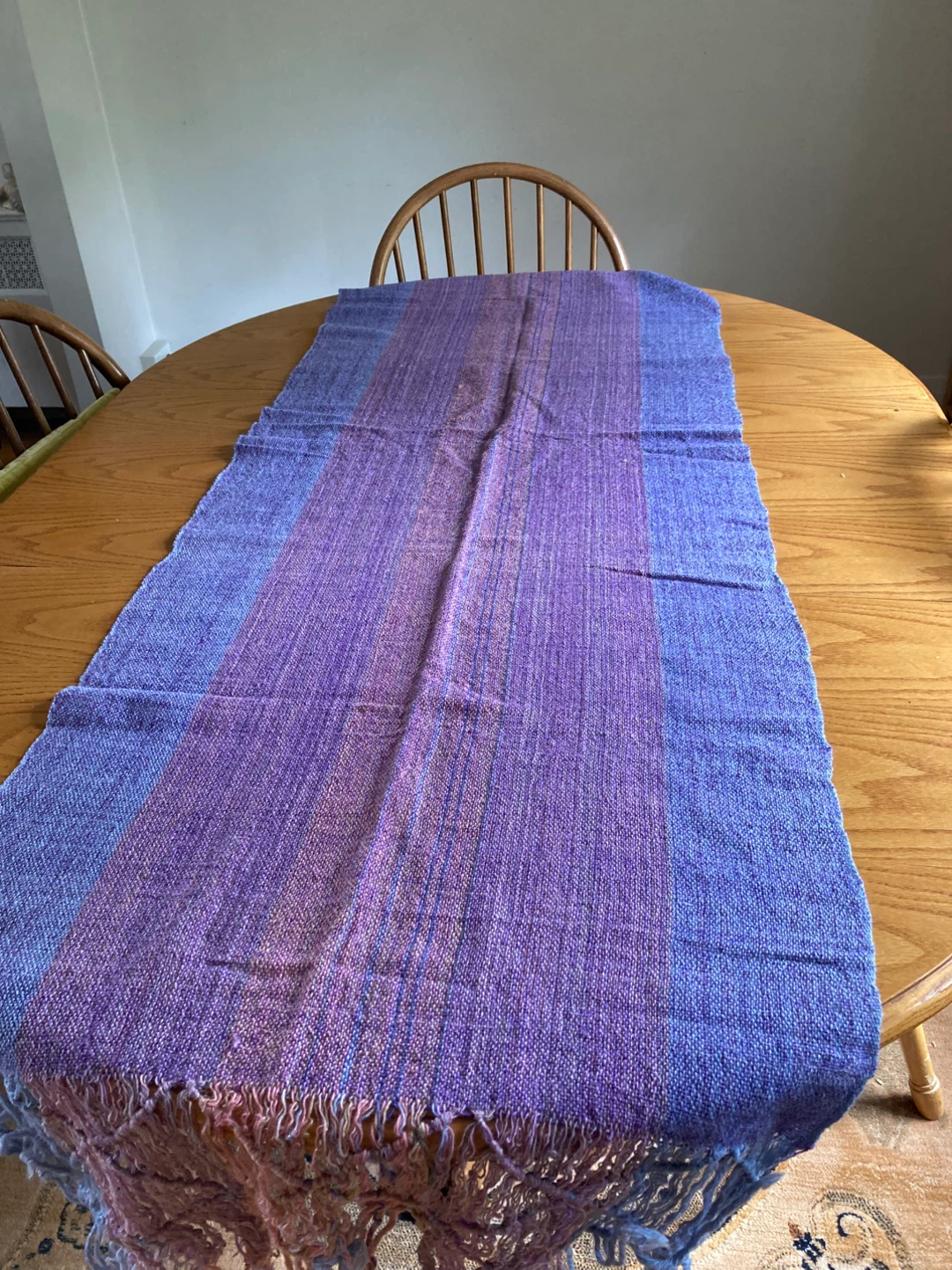 Woven Table Runner - Purple & Blue