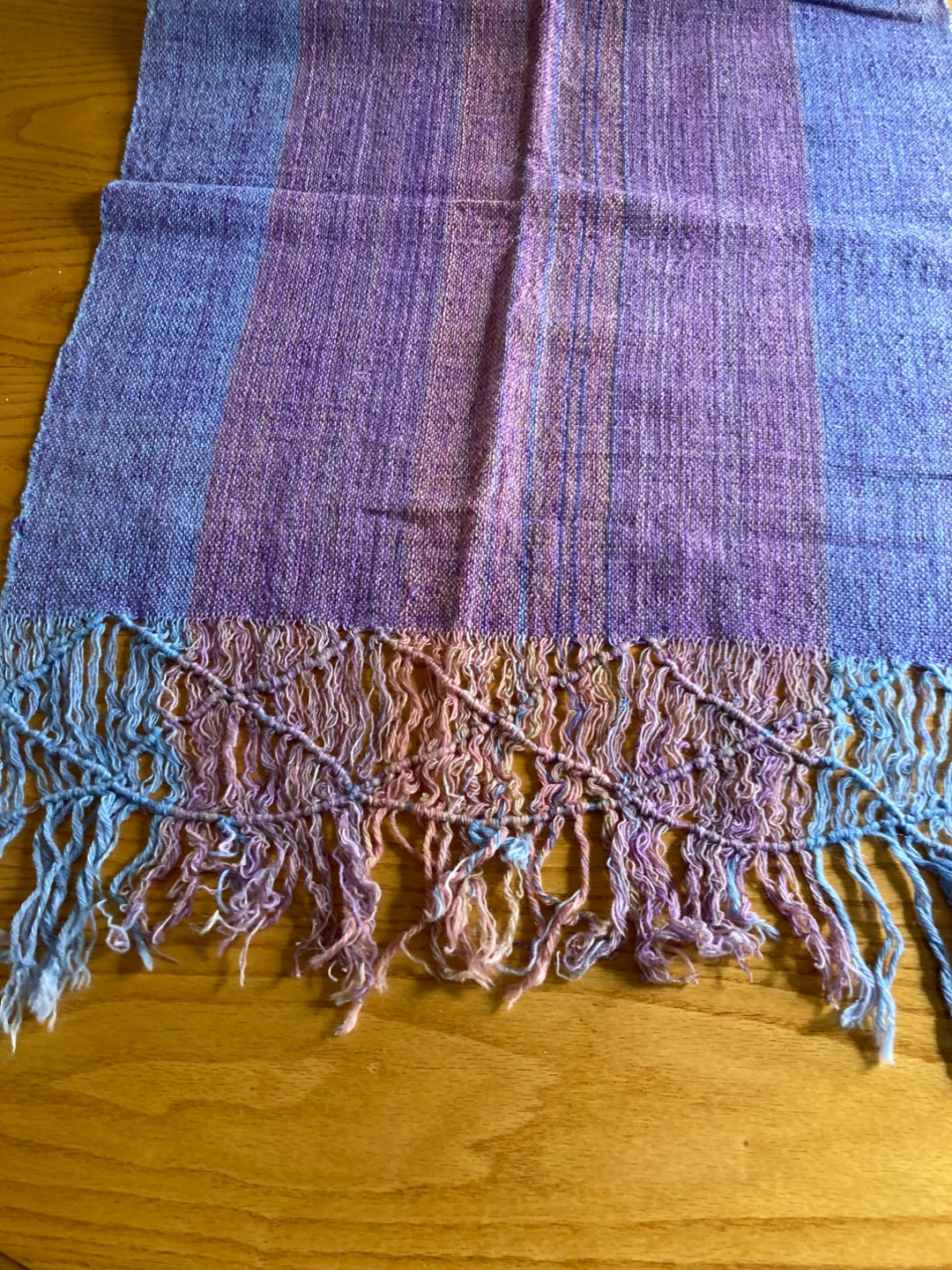 Woven Table Runner - Purple & Blue - photo 3