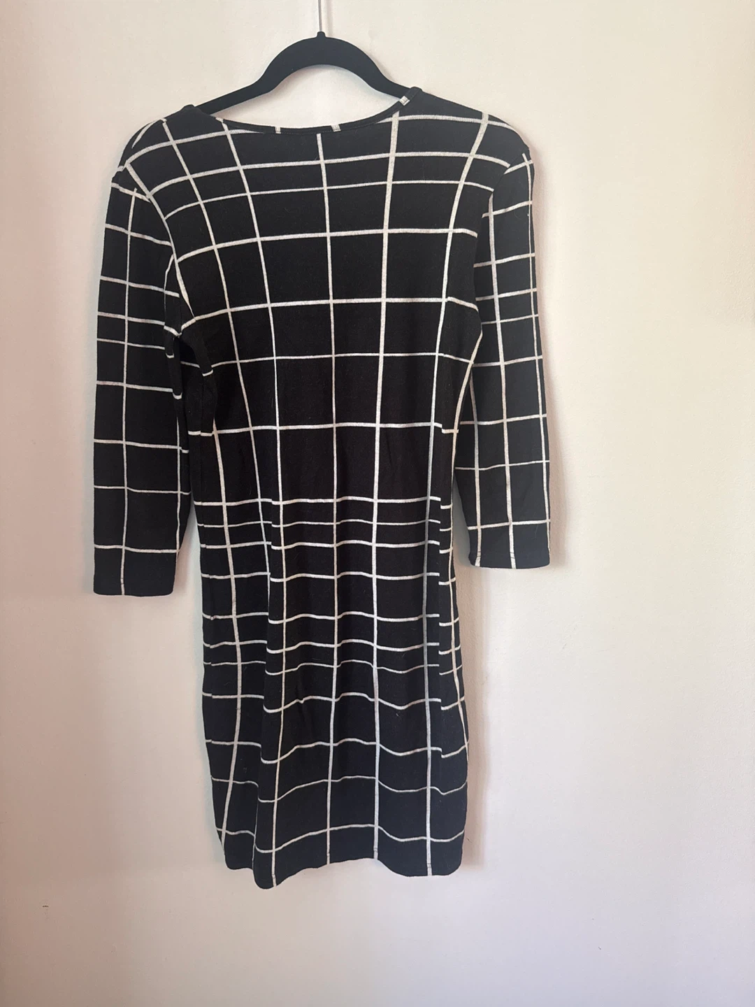 JACQUELINE de YONG Black & White Grid Dress - Small - photo 3