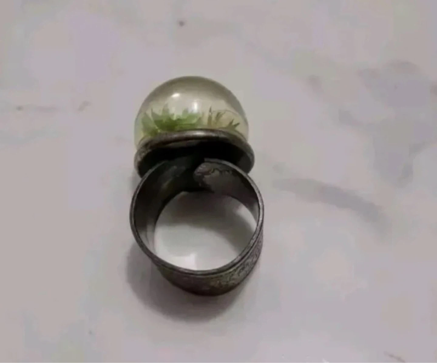 Vintage glass dome ring - photo 4