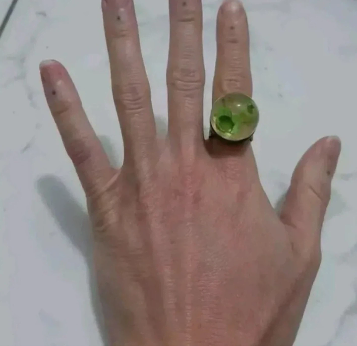 Vintage glass dome ring - photo 2
