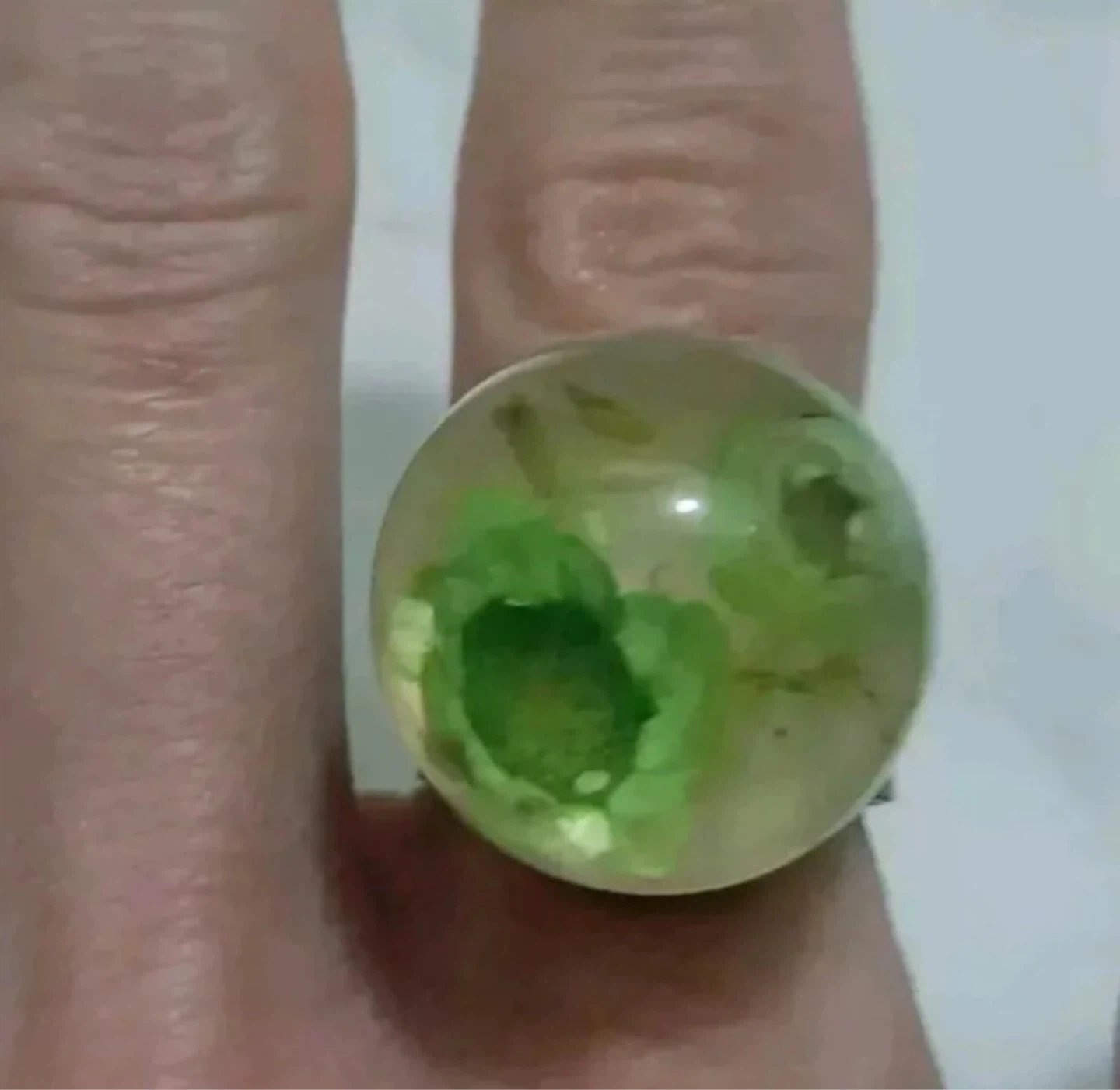 Vintage glass dome ring - photo 3