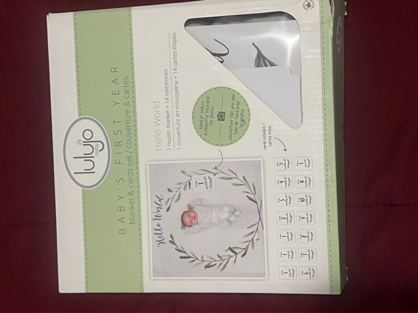 Lulujo Baby's First Year Blanket & Milestone Cards Set