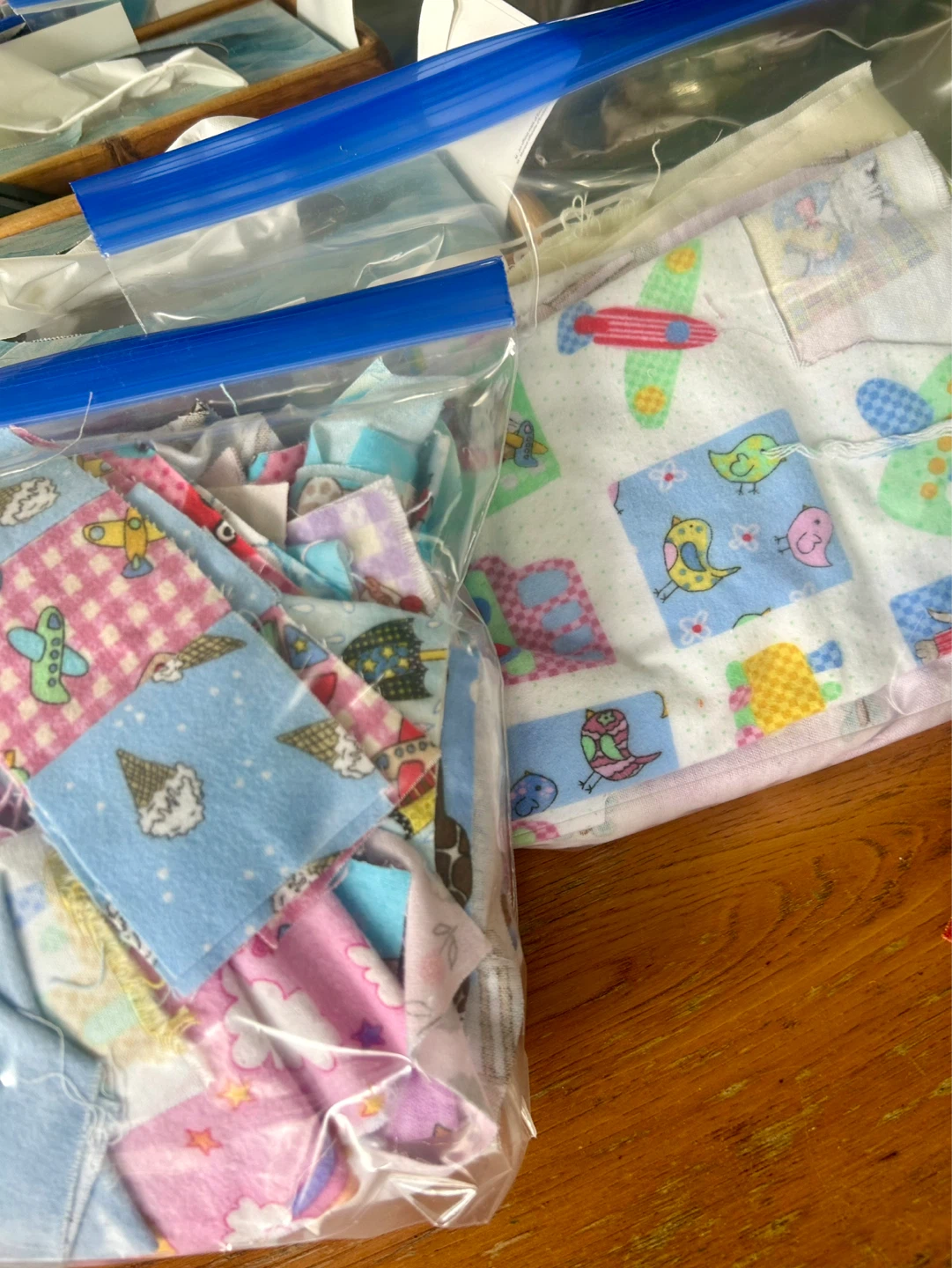 Flannelette Fabric Scraps Bundle - Children’s Prints - photo 3