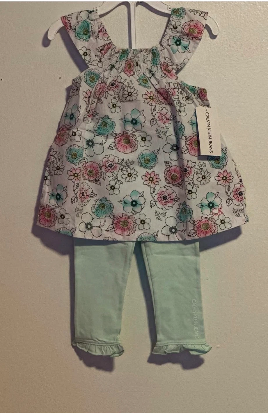 GIRLS 2PC CALVIN KLEIN LEGGINGS (SIZE:24 MONTHS) : - photo 2