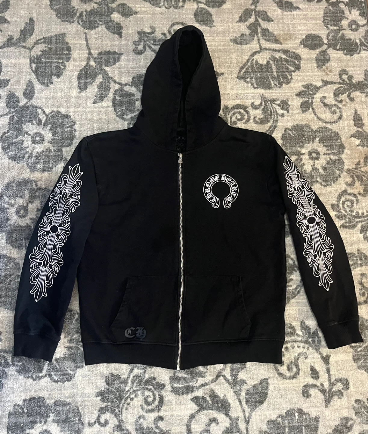 Chrome Hearts Black Zip-Up Hoodie