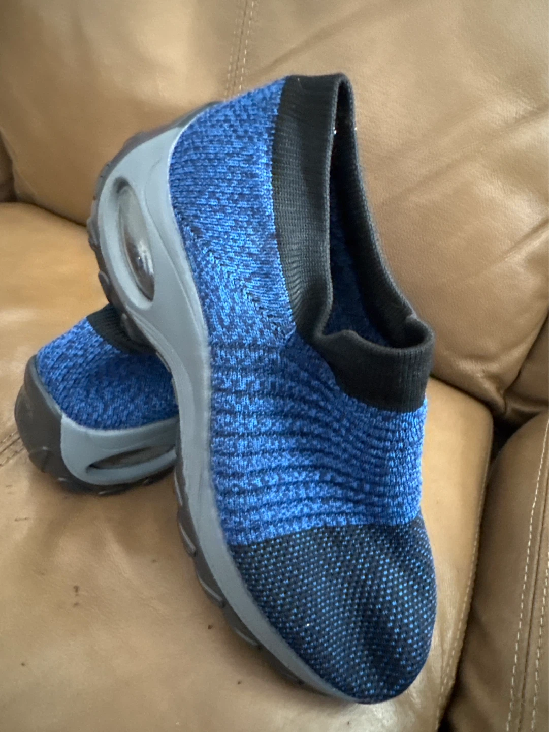 Brand new Blue Knit Slip-On Sneakers - Size 40