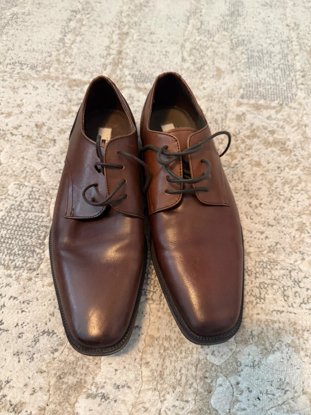 Joseph Abboud Brown Leather Dress Shoes - Size 7.5