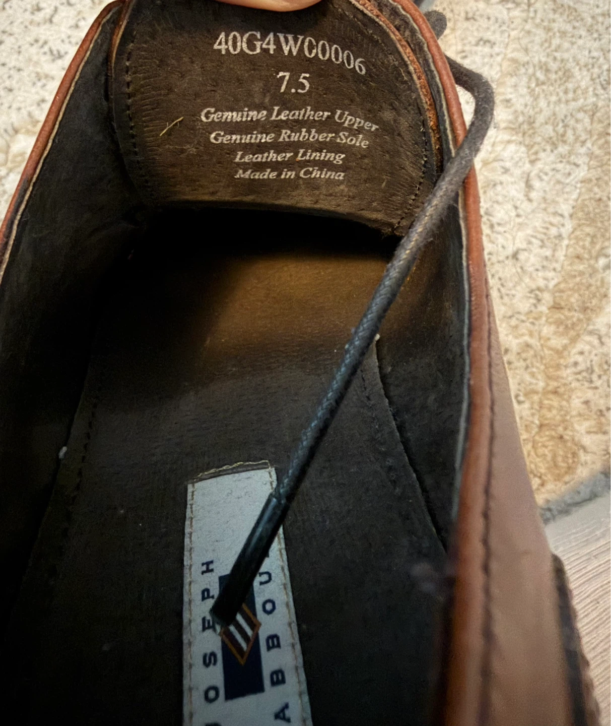 Joseph Abboud Brown Leather Dress Shoes - Size 7.5 - photo 3