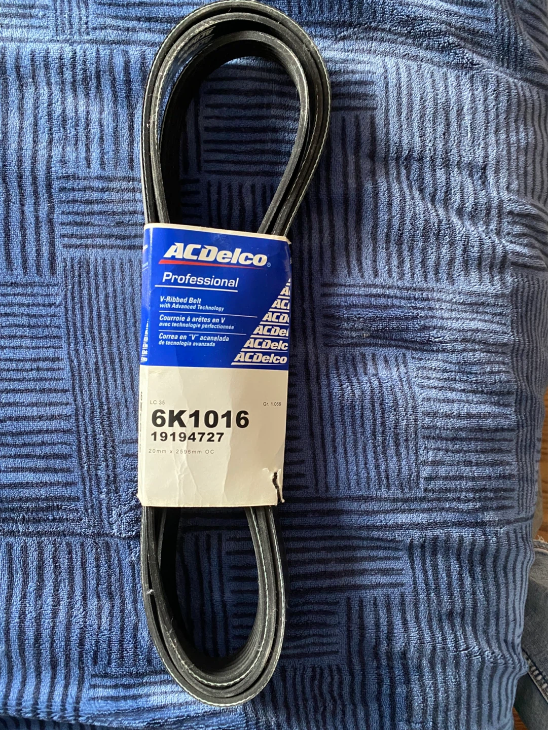 ACDelco Professional V-Ribbed Belt 6K1016 - photo 2