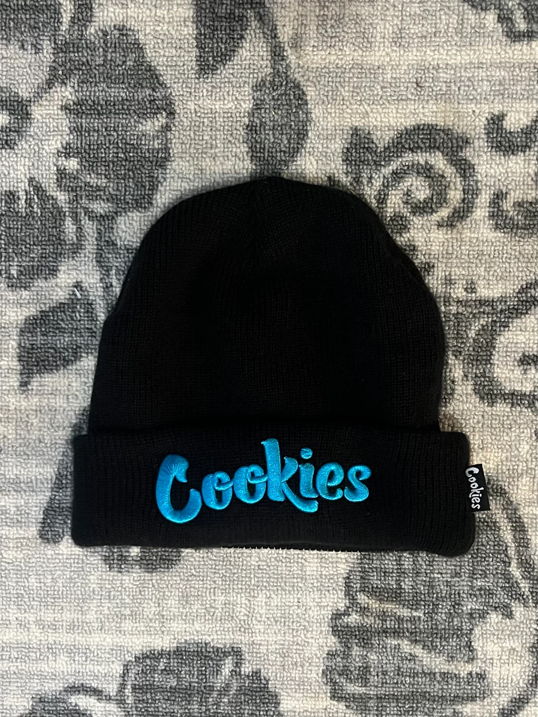 Cookies Knit Beanie Hat Black