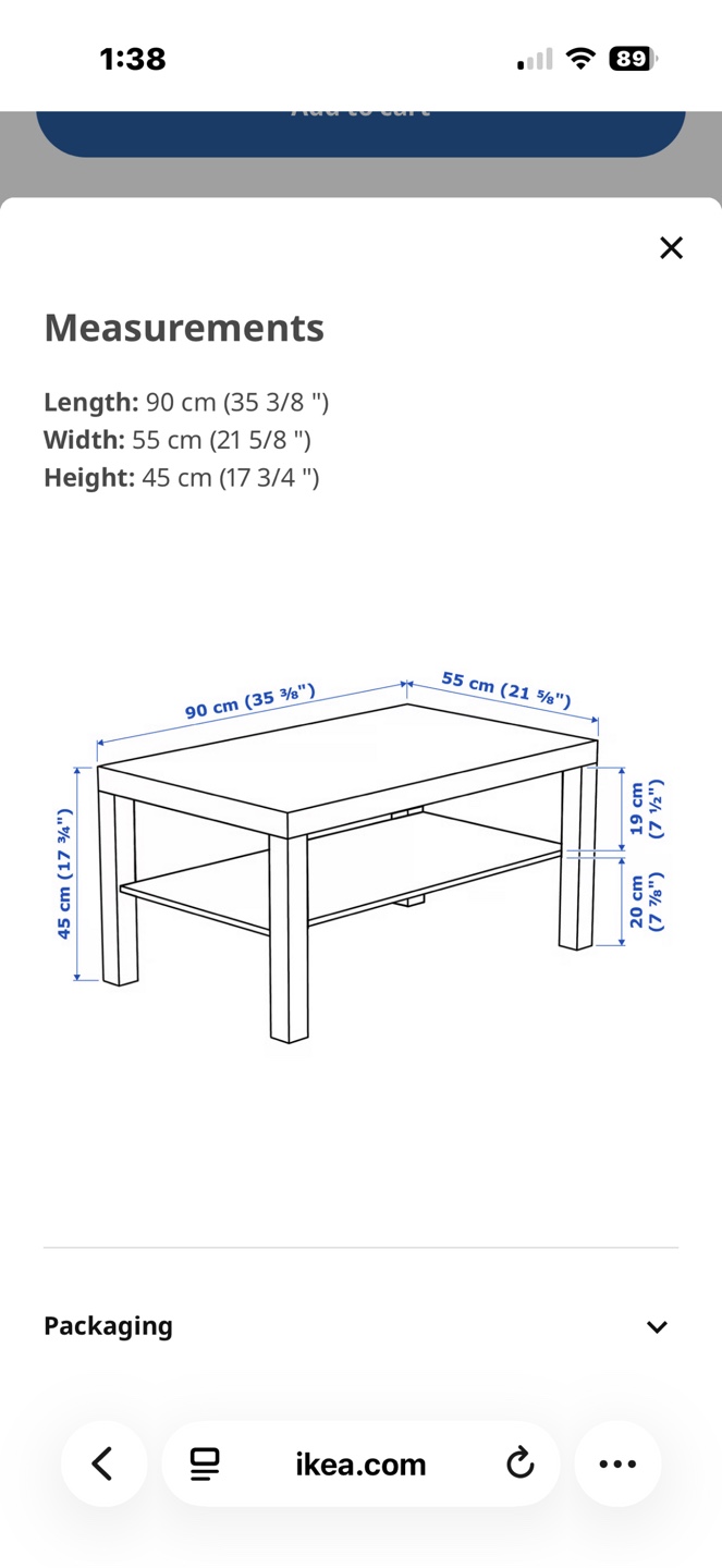 IKEA LACK Coffee Table - White 90x55 cm - photo 3