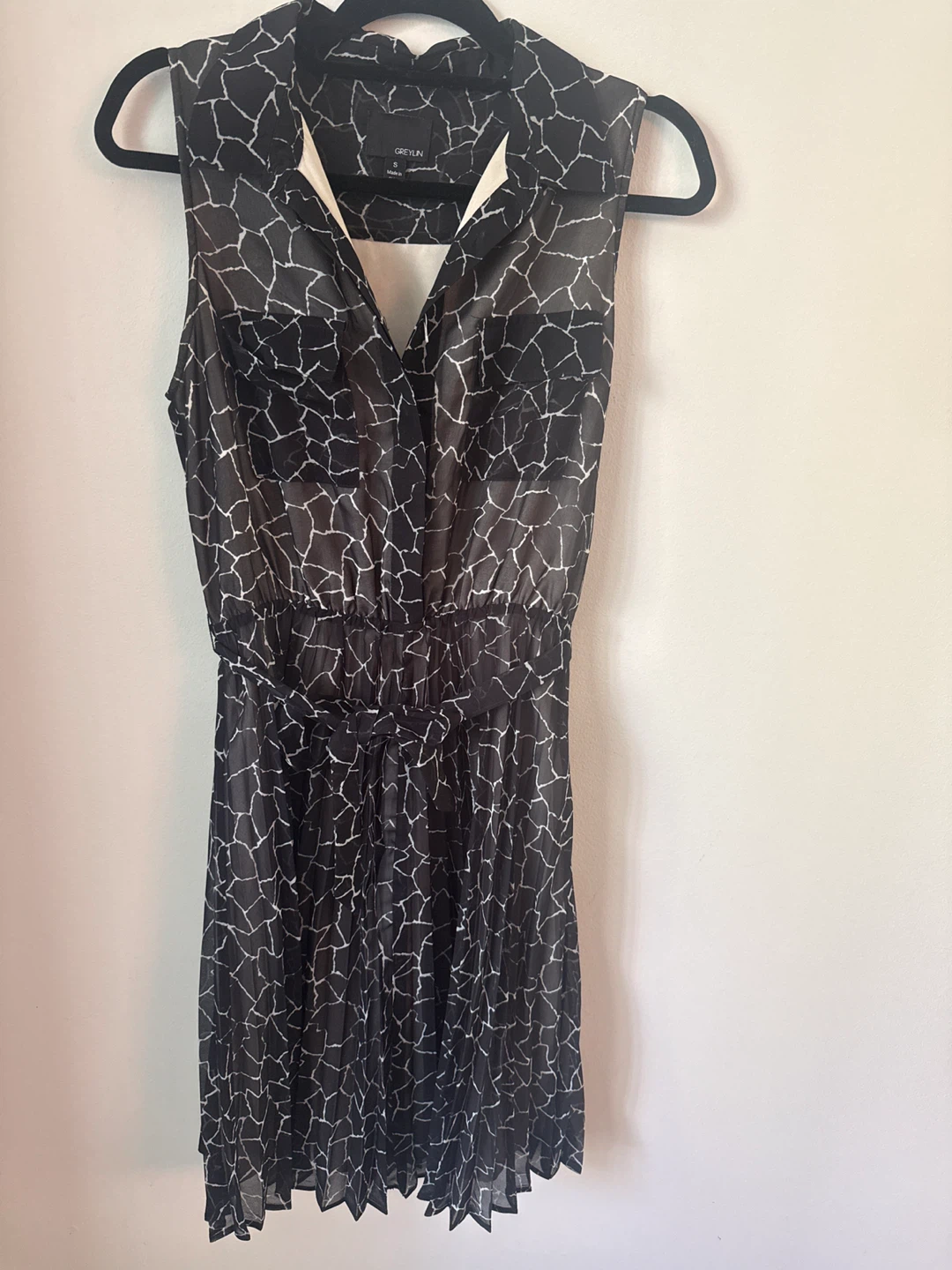 GREYLIN Women's Giraffe Print Sleeveless Dress - Size S - photo 2