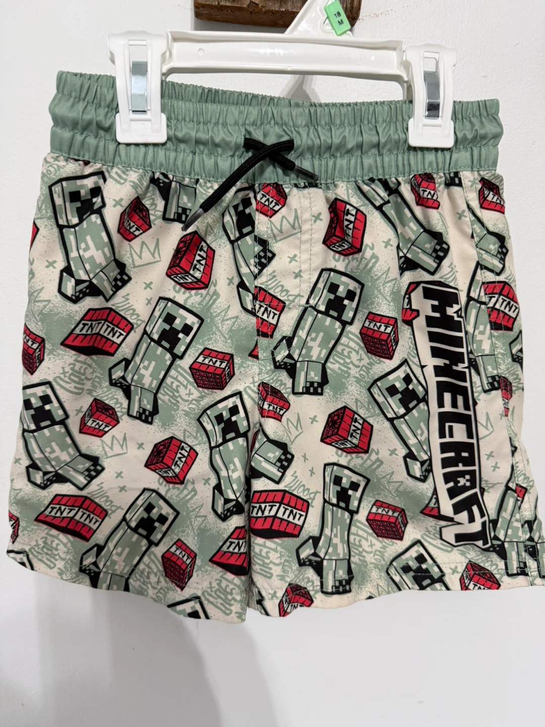 Boys size 5 Minecraft lined swim shorts