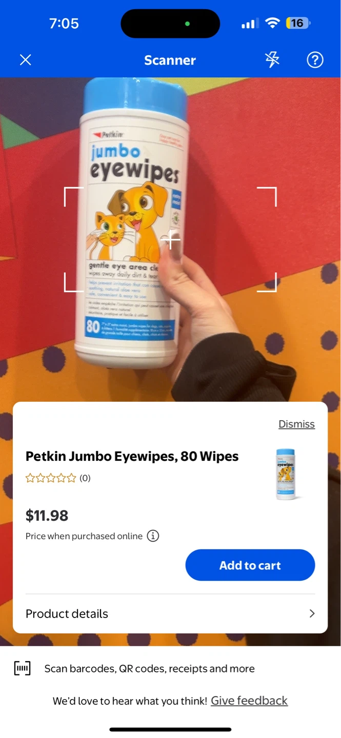 Petkin Jumbo Eyewipes, 80 Wipes - photo 2