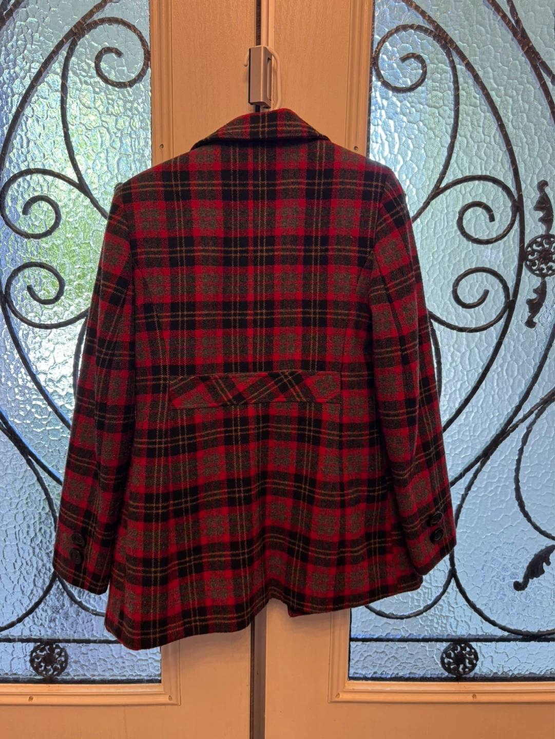 Jones New York Plaid Wool Blend Peacoat - photo 2