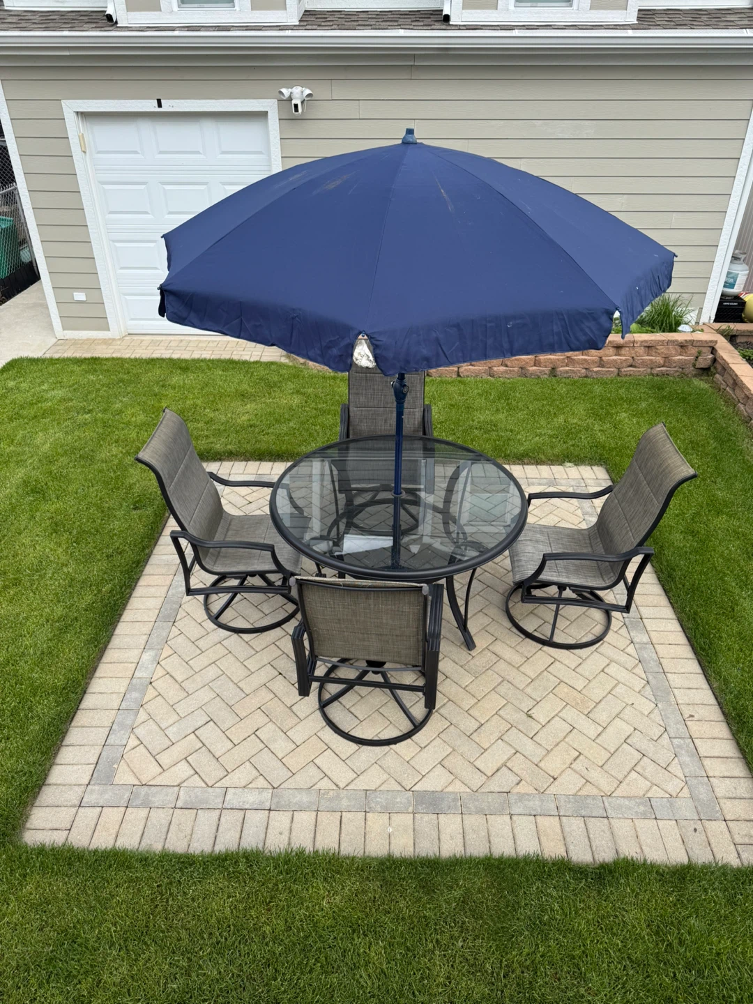Patio Dining Set with 4 Swivel Chairs $350.00 or best offer - photo 3